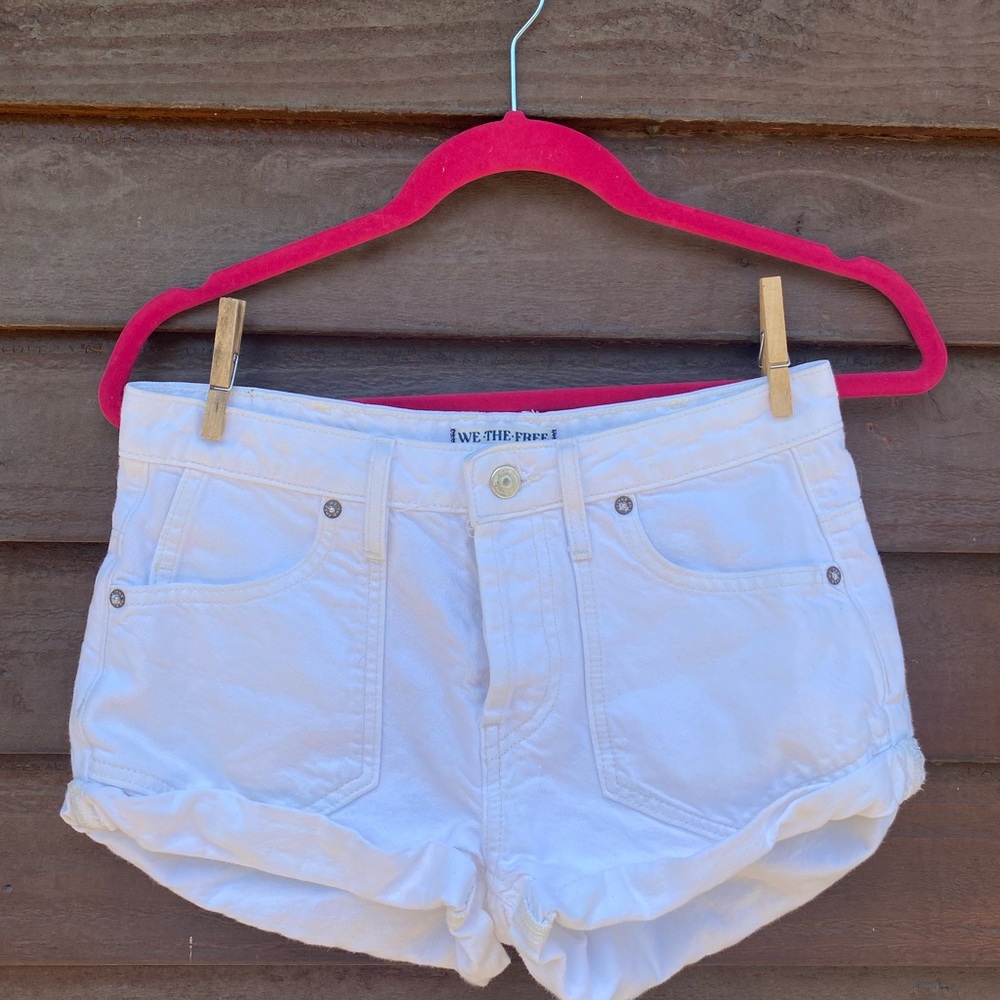 Free People White Women's Shorts